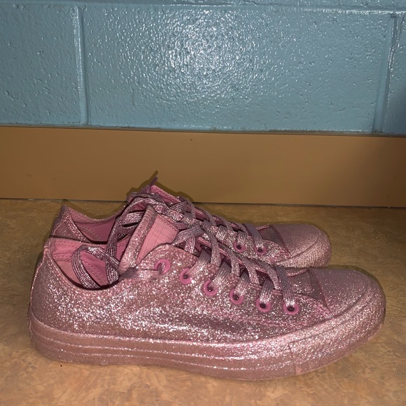 converse pink glitter chuck taylor low